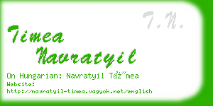 timea navratyil business card